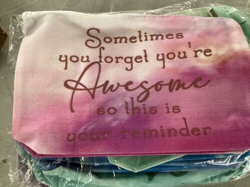 Inspirational Cosmetic Bags, 20 ct