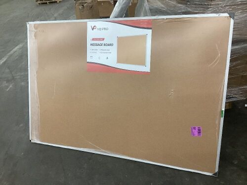 VIZ-PRO Large Cork Bulletin Board, 72 X 48 Inches - Damaged Back