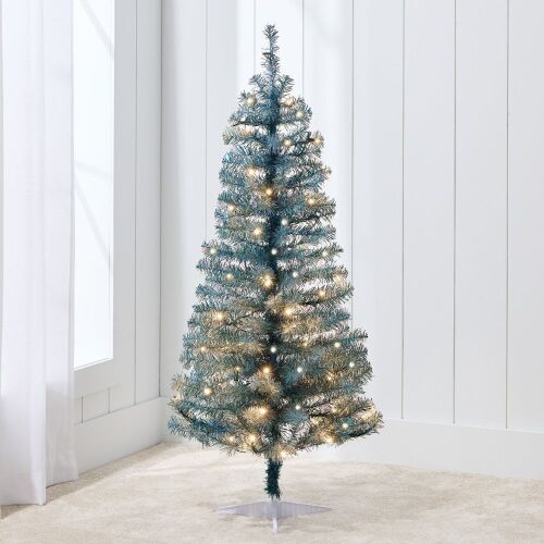 Pre-lit Colorful Mini Spruce Christmas Tree w/ LED Lights - 4ft