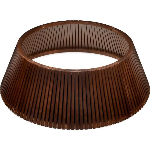 42in Christmas Tree Collar, Solid Wood Slatted Tree Skirt Holiday Accessory