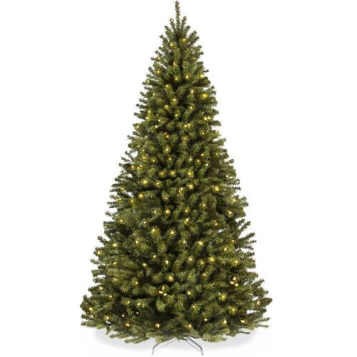 9' Artificial Christmas Tree with Viral Twinkling Lights, PreLit Spruce