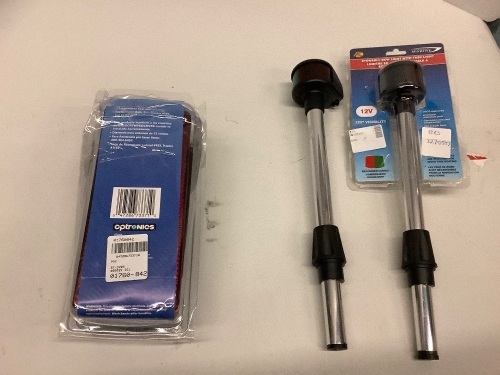 2 Stowable Bow Lights with Task Light, & Waterproof Tail Light - Lot 125