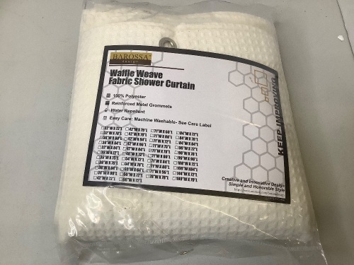 Barossa Waffle Weave Fabric Shower Curtain - Lot 195
