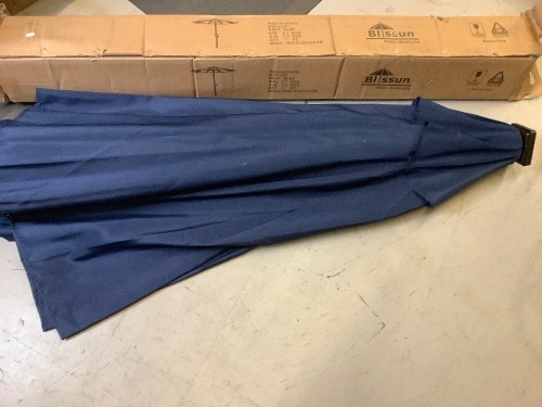 Blissun 9 Feet Patio Umbrella with Solar Light, Missing Battery Cover - Lot 197