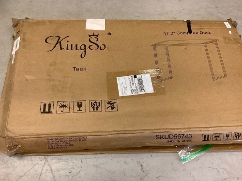 King So 47.2" Computer Desk, Missing Hardware, Ecommerce Return - Lot 295