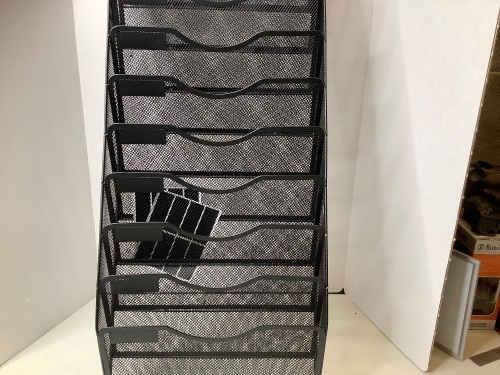 Easy Pag Office 10 Pocket Wall File Holder Organizer, Hanging Magazine Rack - Lot 330
