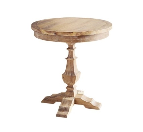 Pier1 Bradding Round End Table in Stone Wash Natural. NEW - Lot 81