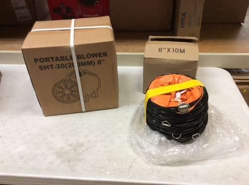 Portable 8" Propeller Ventilator/Blower/Fan With Hose Attachment. Appears New - Lot 97