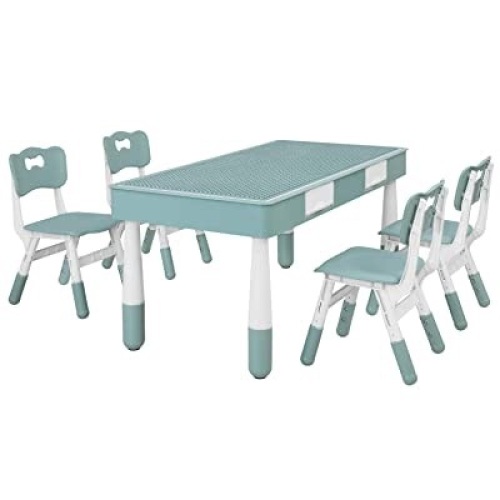Building Block Table with Chairs. Appears New - Lot 200