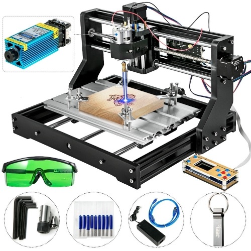 Cnc 3018 Pro Machine Router 3 Axis Engraving + Offline Control+5500mw Laser Head. Appears New. E-Commerce Return, Untested - Lot 224