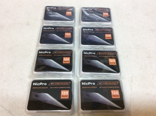 Lot of (8) New Nicpro 120 PCS Hobby Blades Sets. - Lot 282