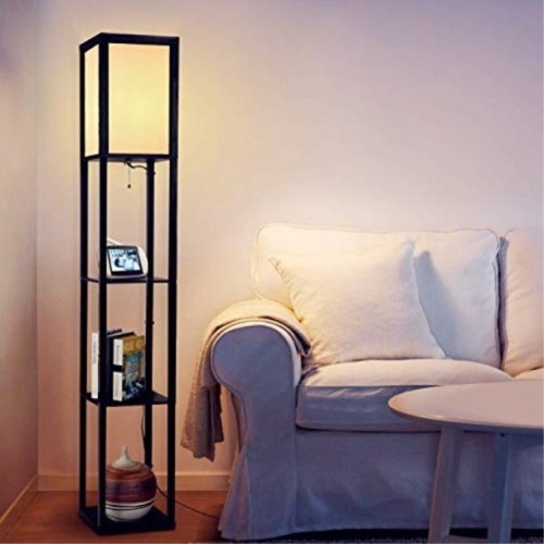 Floor Lamp with Shelves - Albrillo Modern Shelf Floor Lamp. Appears New - Lot 293