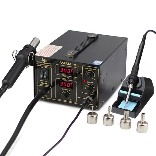 Yihua 952D +2 IN 1 Rework Solder Station Hot Air Gun Soldering Desoldering Iron. Appears New. Untested E-commerce Return - Lot 312