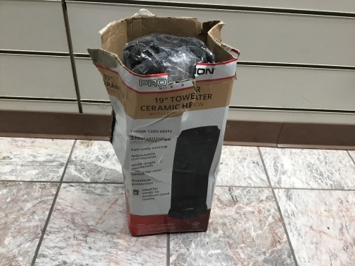 Profusion Heat 1500-Watt Ceramic Tower Electric Space Heater. Tested and Works. Store Return - Lot 407