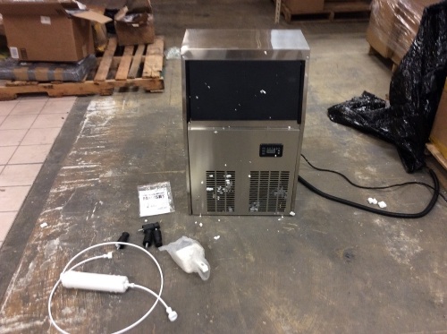 Commercial Stainless Steel Ice Maker Machine. Powers Up. Not Tested Further. E-Commerce Return - Lot 408