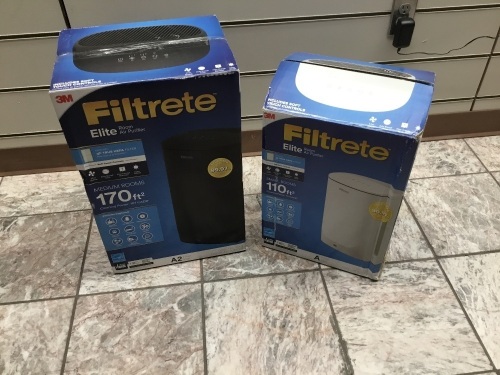 Lot of (2) Filtrete Room Air Purifiers. Untested Store Returns - Lot 410