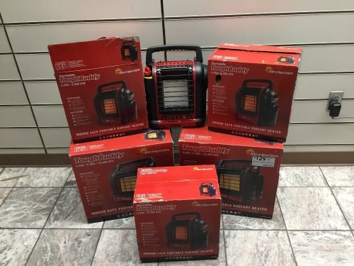 Lot of (6) Portable Propane Heaters. Untested and Unknown Conditions. Store Returns - Lot 425