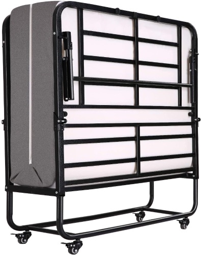 Smile Back Portable Foldable Rollaway Guest Bed, Twin w/ 5 inch Memory Foam Mattress. Appears New. - Lot 437