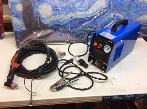 Plasma Cutter, CUT50 50 Amp 110V/220V ±15% Dual Voltage AC-DC IGBT Cutting Machine With LCD Display And Accessories Tools. Unknown Condition. E-Commerce Return - Lot 443