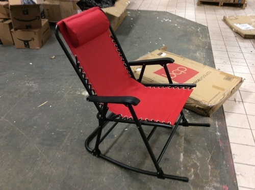 Foldable Zero Gravity Patio Rocking Lounge Chair. Appears New - Lot 455