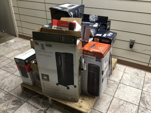 Pallet of Store Return Heaters. Untested and Unknown conditions. May Contain Broken or Incomplete Items - Lot 468