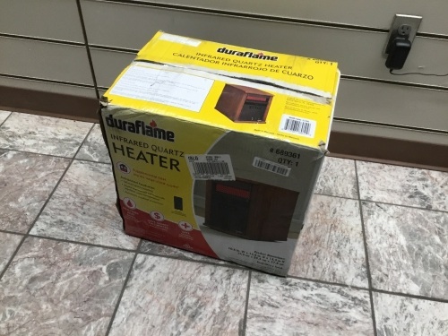 Duraflame 1500-Watt Infrared Quartz Cabinet Electric Space Heater. Tested and Works. Store Return - Lot 480