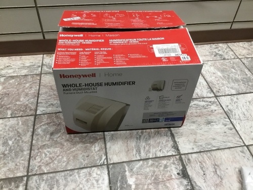 Honeywell Whole House Humidifier Whole House Evaporative Humidifier (For Rooms +1001-sq ft). Untested Store Return. Appears New - Lot 489
