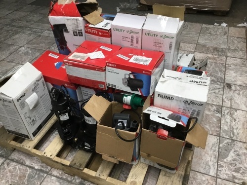 Pallet of Store Return Pumps. SEE PICTURES. Untested and Uninspected Items. May Contain Broken or Incomplete Pieces - Lot 614