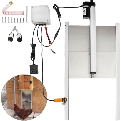 VEVOR Automatic Chicken Coop Door Opener Kit w/Light Sensor. Appears New. Untested E-Commerce Return - Lot 616