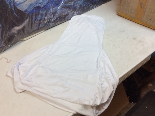 Lot of Appox (100) White Chair Slip Covers. Appears New.  - Lot 680