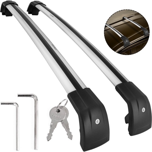 VEVOR Cross Bar Roof Rail for Audi Q7 2006-2016 Baggage Locking,Silver+Black. Appears New - Lot 756a