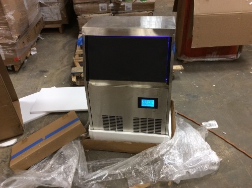Commercial Stainless Steel Ice Maker Machine. Powers Up. Not Tested Further. E-Commerce Return - Lot 763