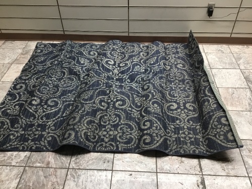 STS Blue Scroll 5' x 7' Area Rug.. Appears New - Lot 770
