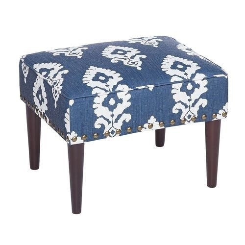 Pier1 Lily Navy Boldini Ikat Ottoman. New - Lot 824