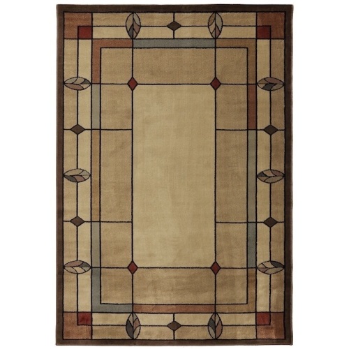 Mohawk Home Leaf Point Multi 5 x 8 Brown Indoor Geometric Vintage Area Rug. Like New Store Return - Lot 848