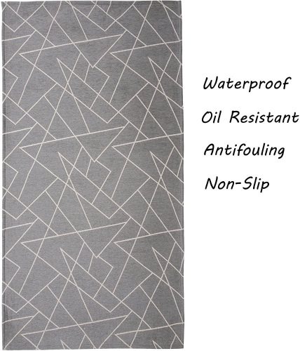 (2) Vantextile Area Rugs,Trellis Design, Indoor & Outdoor Waterproof Non-Slip, Grey (80x150cm/31.5x59inch). Appears New - Lot 864