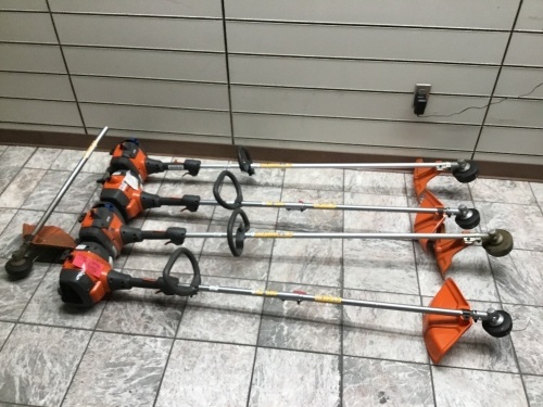 Lot of (4) Husqvarna Gas Trimmers, and (1) Head. Untested Store Returns - Lot 877