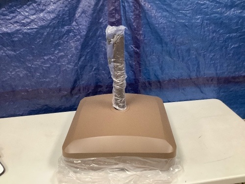 Fillable Mobile Umbrella Base Stand w/ 4 Wheels, 2 Locks, 123lb Capacity - Lot 414