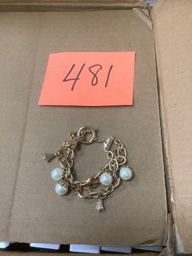 Case of (167) Avon Double Chain Pave Charm Bracelet - Christmas Tree - Lot 481d