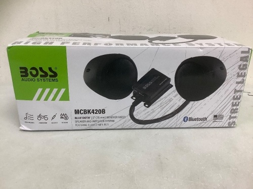 Boss Bluetooth Weather Rated Speaker and Amplifier System, E-Comm Return - Lot 196o