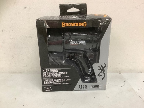 Browning High Noon USB Rechargeable Spotlight, E-Comm Return - Lot 204O