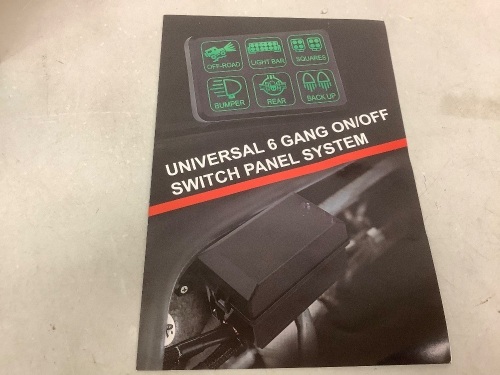 Universal 6 Gang On/Off Switch Panel System, E-Comm Return - Lot 225O