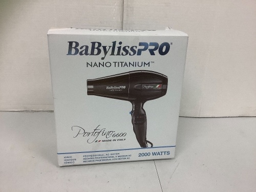 Babyliss Pro Hair Dryer, Missing a nozzle, Powers Up, E-Commerce Return, - Lot 274