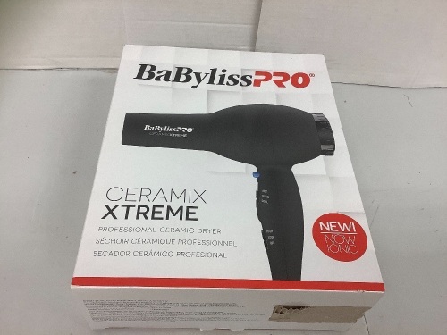 BaBylissPro Ceramix Xtreme Hair Dryer, Powers Up, E-Commerce Return - Lot 290