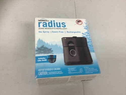 Thermacell Radius Zone Mosquito Repellent, Powers Up, E-Commerce Return - Lot 334
