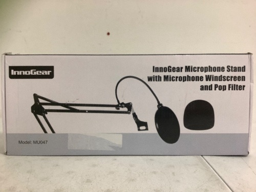 Microphone Stand w/ Windscreen and Pop Filter, Appears New - Lot 457O