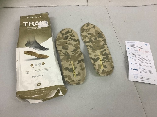 SuperFeet Trail Insoles, Size D, E-Commerce Return - Lot 624O