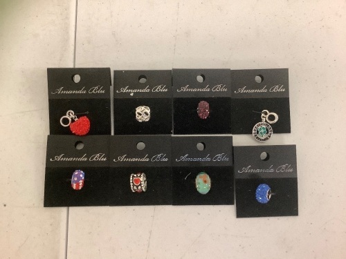 Lot of (8) Amanda Blu Pave Charms, Appears New - Lot 681O