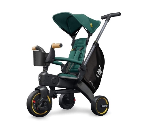 Doona Liki Trike S5 - Premium Foldable Push Trike and Kids Tricycle for Ages 10 Months to 3 Years, Racing Green - Lot 32
