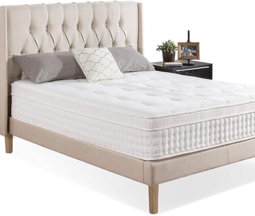 Zinus 13 Inch Euro Top Pocket Spring Hybrid Mattress, Queen - Lot 58